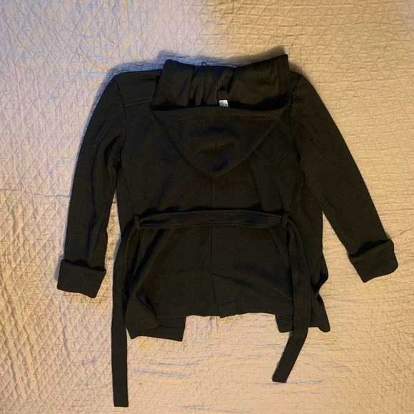 𝅺bobiblack black hooded textured jacket Size M - Picture 9 of 10